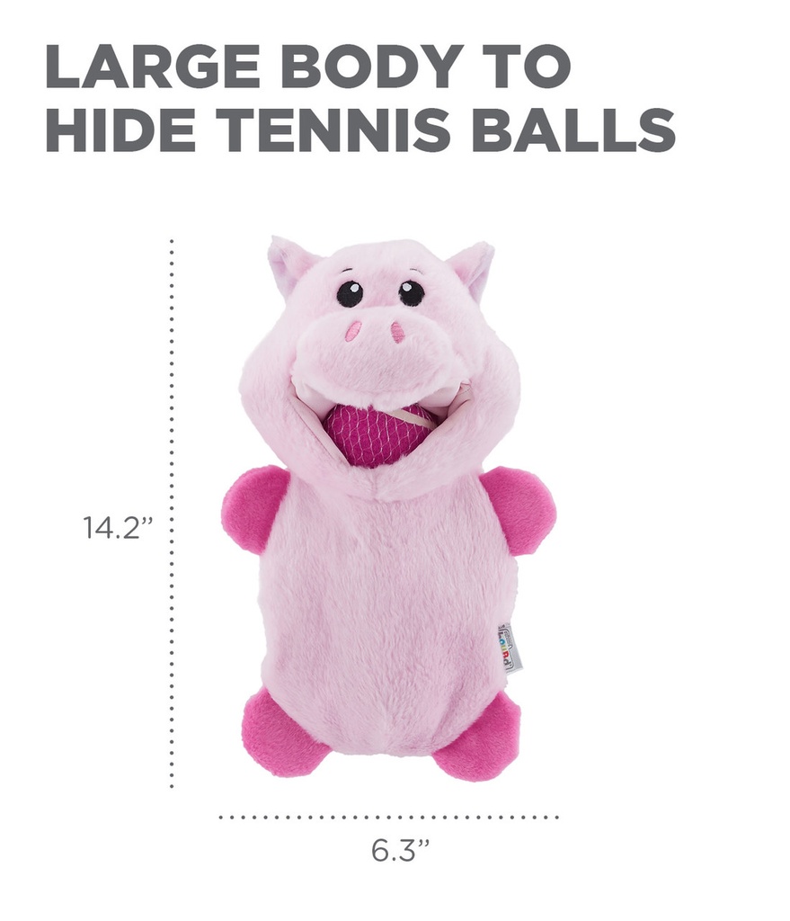 OUTWARD HOUND Ball Hogz Hide and Seek Dog Toy Pink Piggy