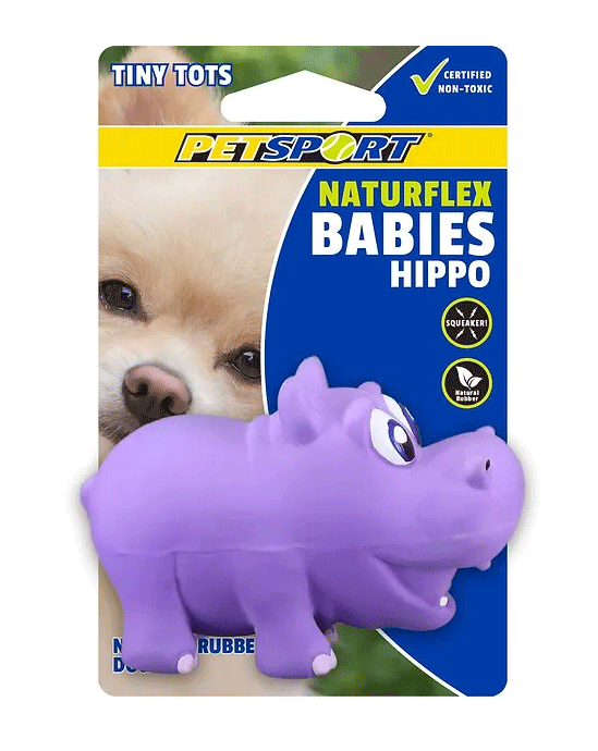 PETSPORT NaturFlex Babies Hippo Tiny Tots 3.5"