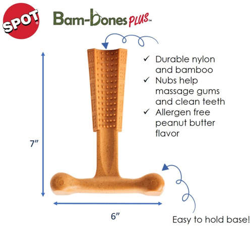 ETHICAL/SPOT Bambone+ Bone 7" Peanut Butter