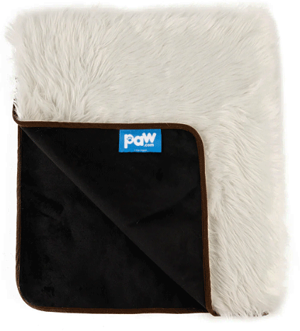 PAW PupProtector Waterproof Throw Blanket Faux Fur Polar White Large