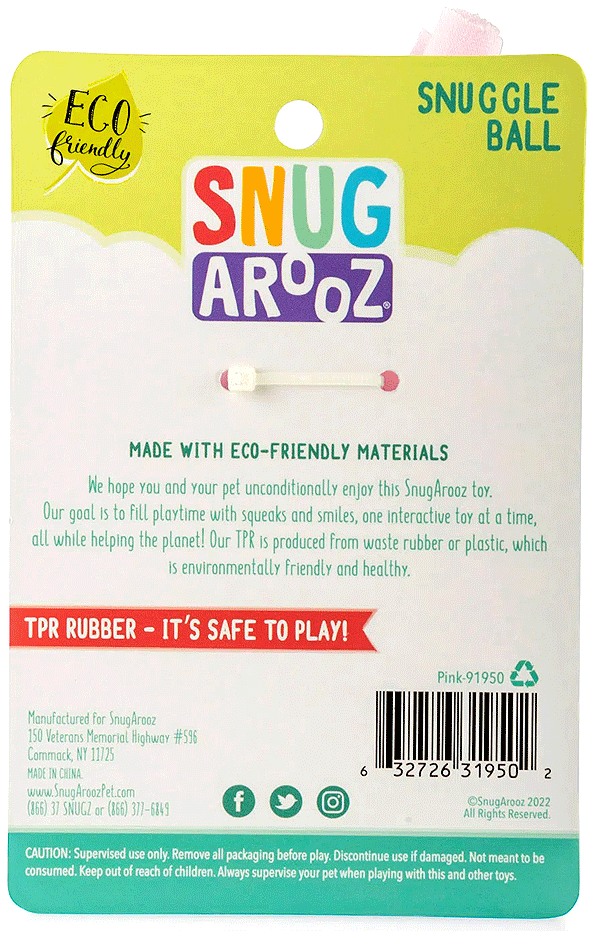 SNUGAROOZ Eco Friendly Snuggle Ball Pink