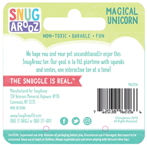 SNUGAROOZ Baby Magical Unicorn 5"