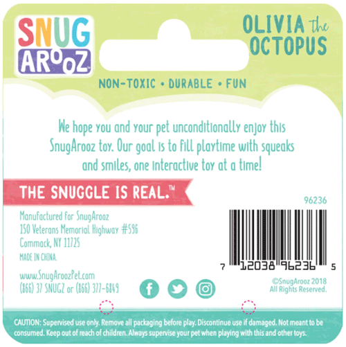 SNUGAROOZ Olivia The Octopus 11"