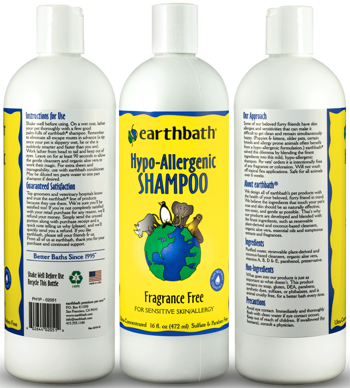 EARTHBATH Hypo-Allergenic Shampoo Fragrance-Free 16oz