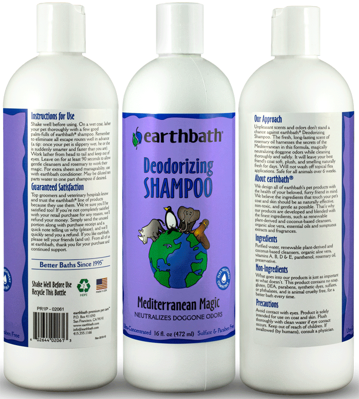 EARTHBATH Deodorizing Shampoo Mediterranean Magic 16oz