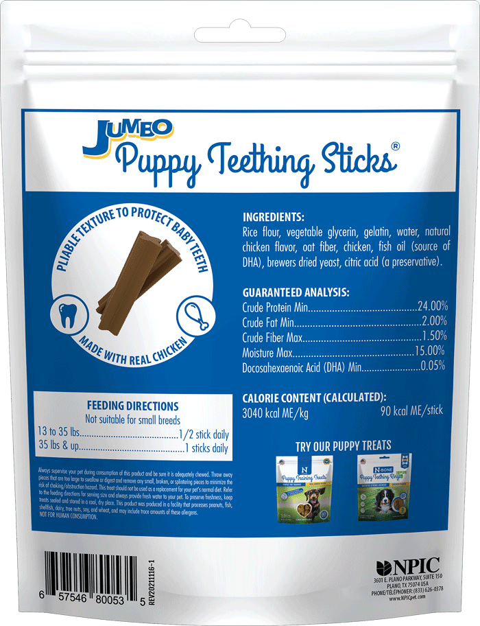 N-BONE Puppy Teething Sticks Jumbo Chicken 7ct