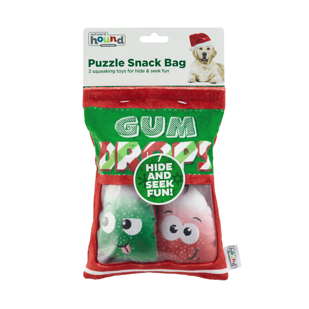 OUTWARD HOUND Holiday Snack Bag Gum Drops