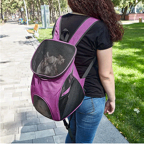 DOGLINE Pet Carrier Pack (Front or Back) Pink S