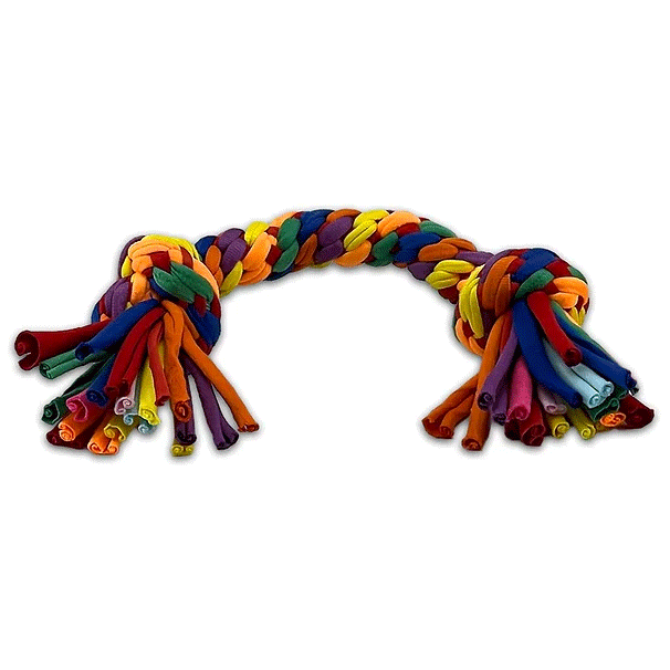 PETSPORT Kaleidoscope Rope 2-Knot - Small 10"