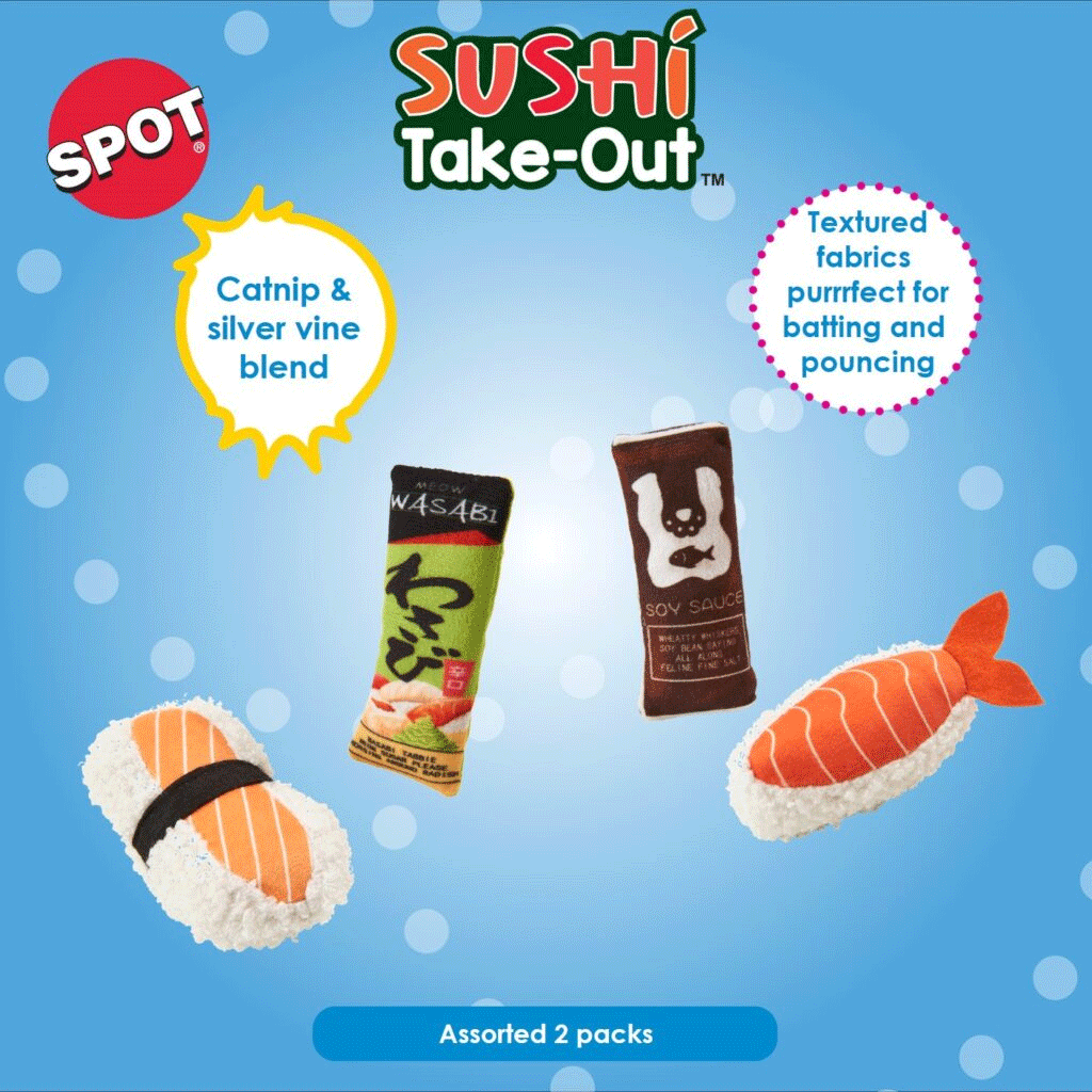 SPOT Cat Sushi Take Out 2pk 