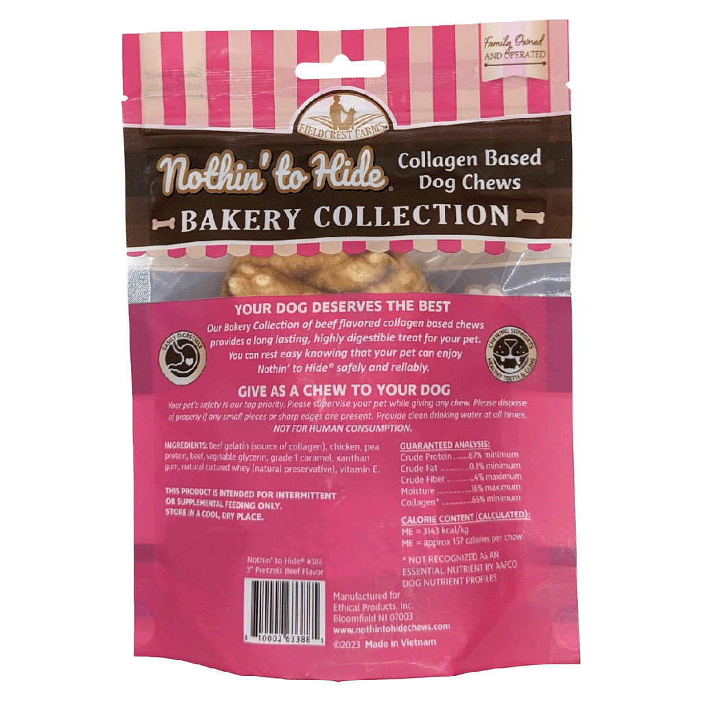 NOTHIN' TO HIDE Bakery Beef Pretzel 3" 2pk