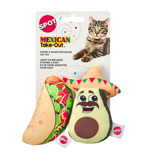 SPOT Mexican Take Out Cat Toys 2pk