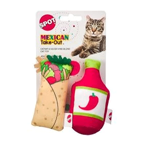 SPOT Mexican Take Out Cat Toys 2pk