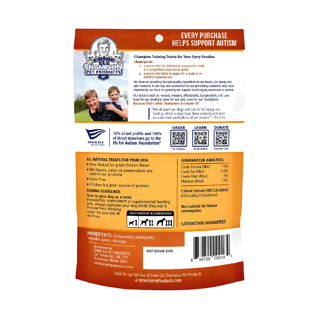 ERNIE ELS Chicken Wrapped Sweet Potato Treats 3oz