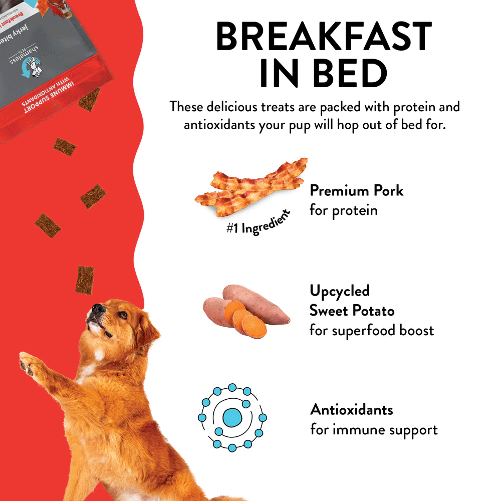 SHAMELESS PETS Jerky Bites Breakfast In Bed 5oz