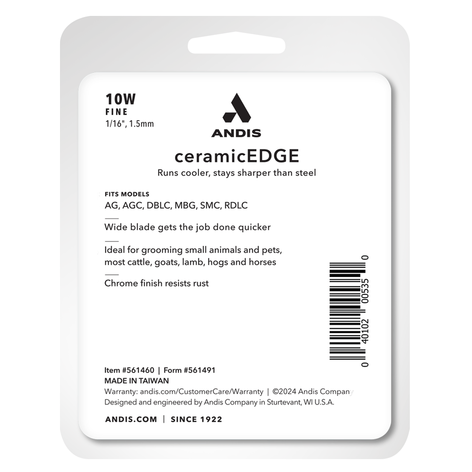 ANDIS CeramicEdge Wide Blade - #10W (1/16")