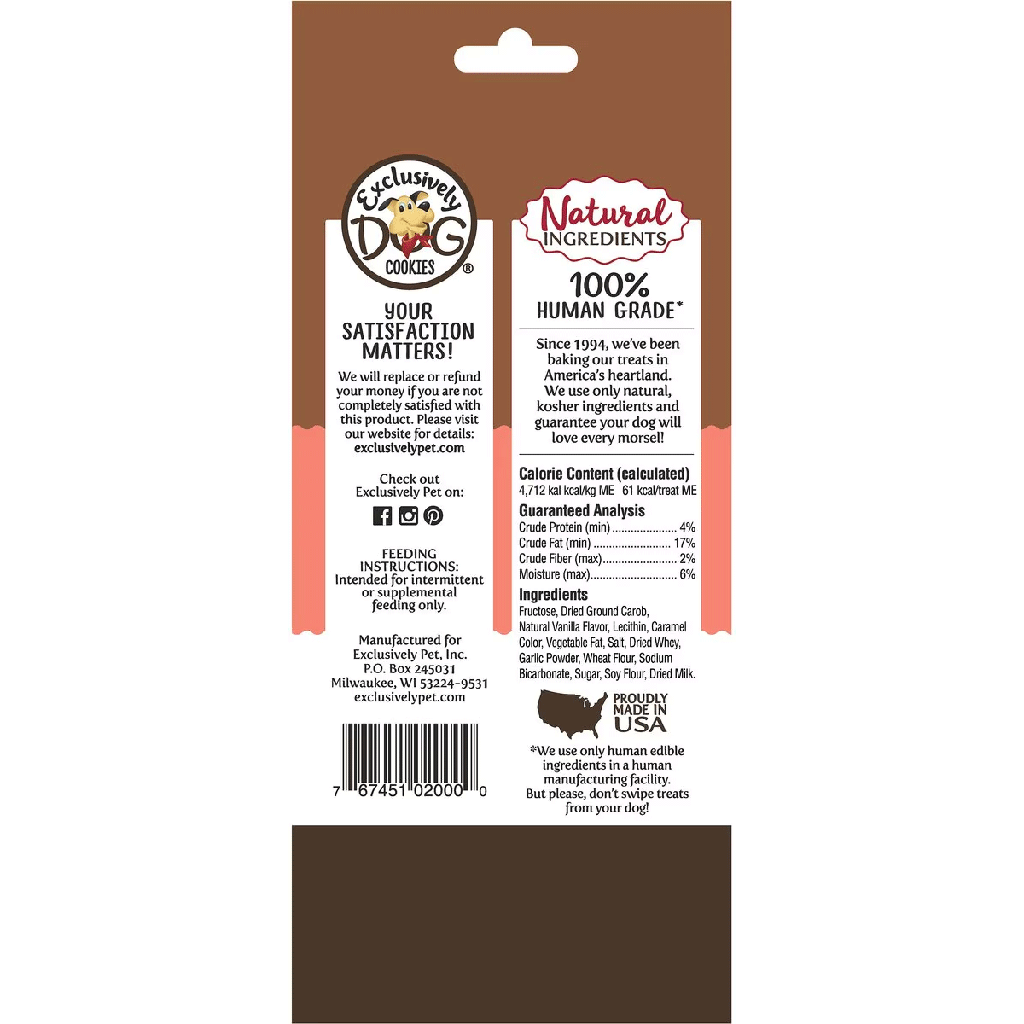 EXCLUSIVELY PET Sandwich Cremes Carob 8oz