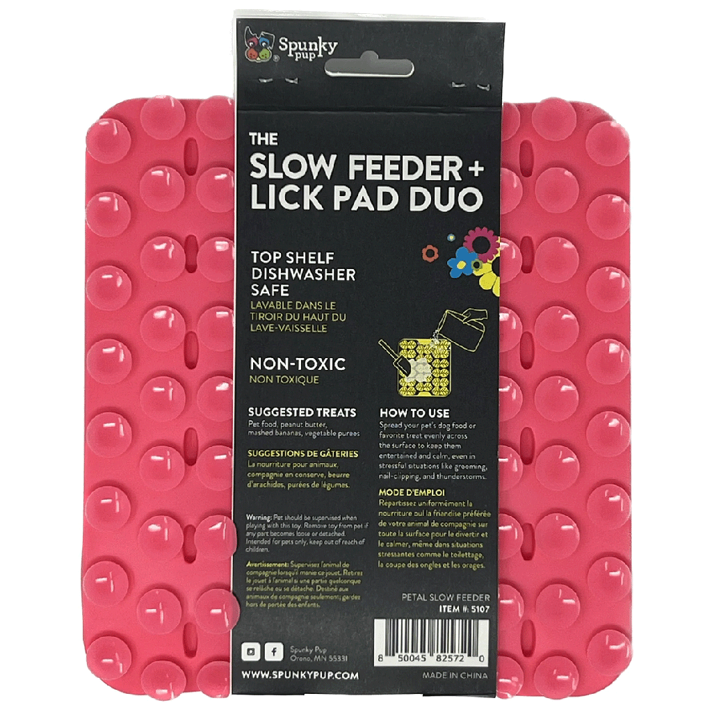 SPUNKY PUP Slow Feeder & Lick Pad Duo Petal