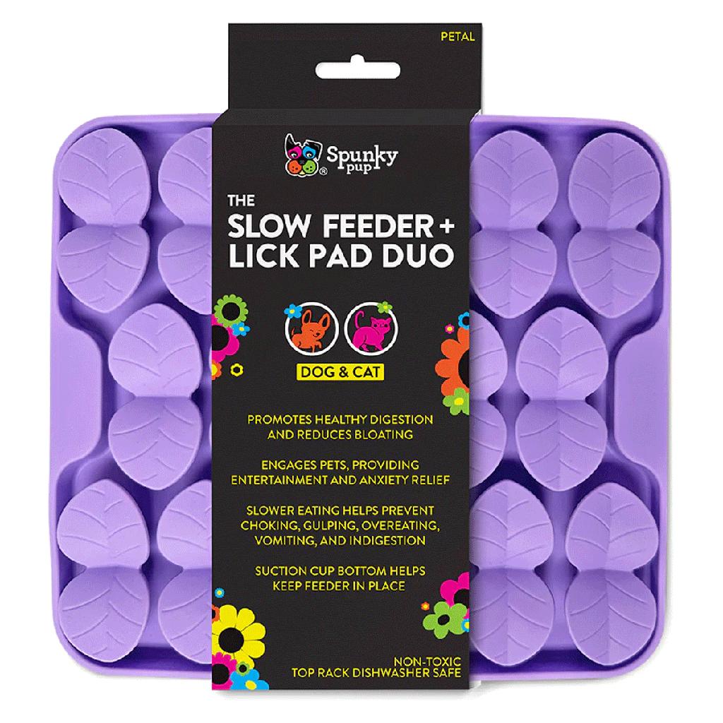 SPUNKY PUP Slow Feeder & Lick Pad Duo Petal