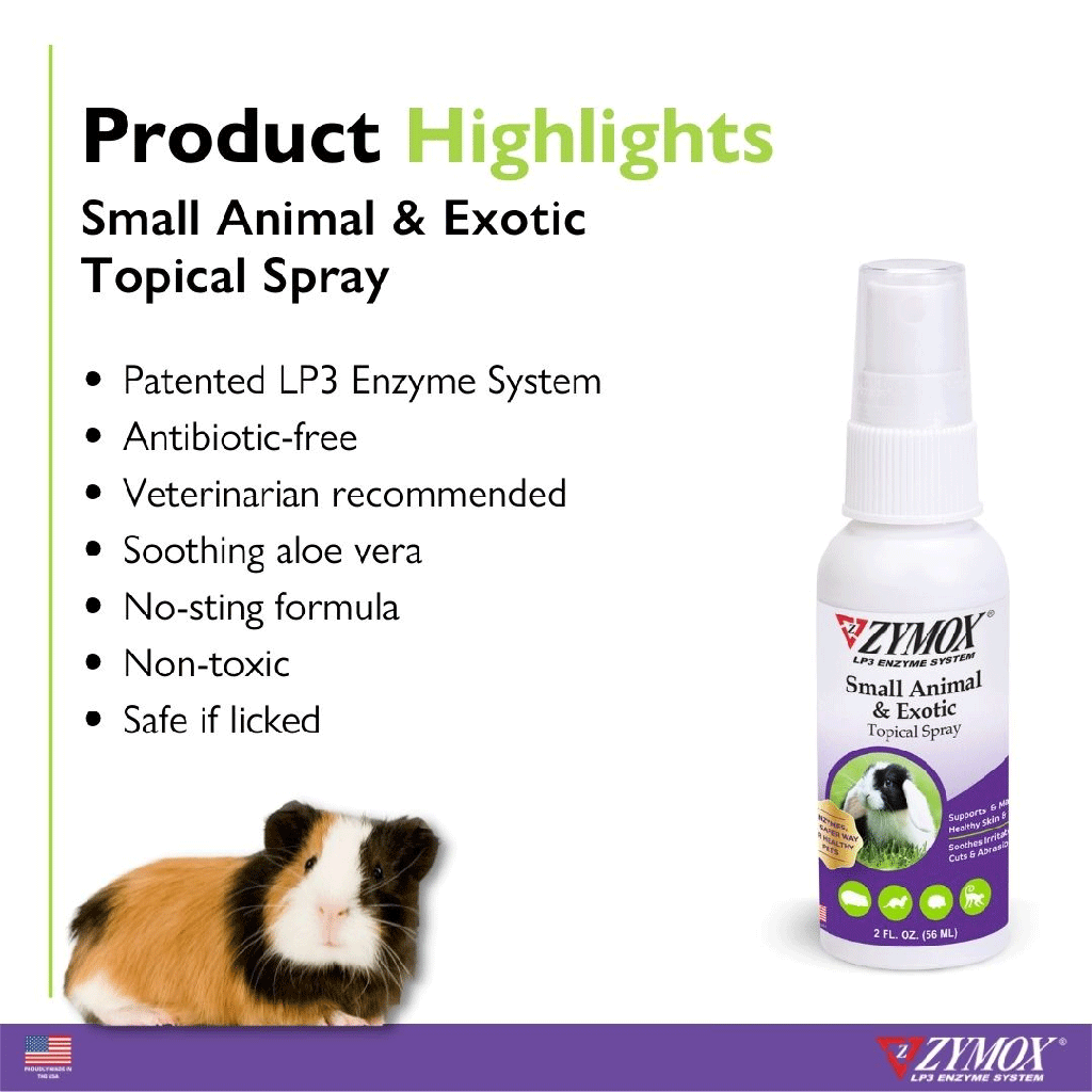 ZYMOX Topical Spray Small Animal & Exotic (no H/C) 2oz