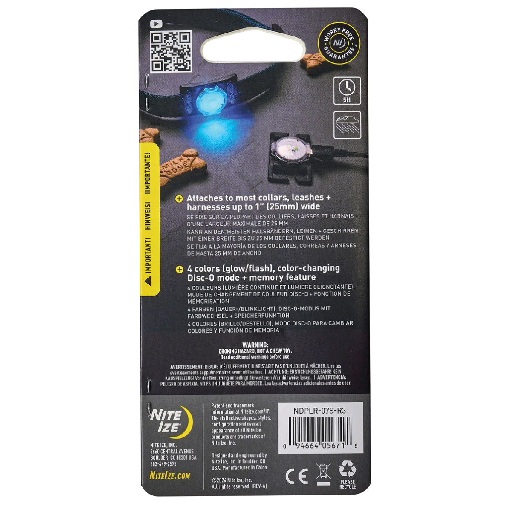 NITE IZE NiteDog Rechargeable Pet Light Disc-O Tech