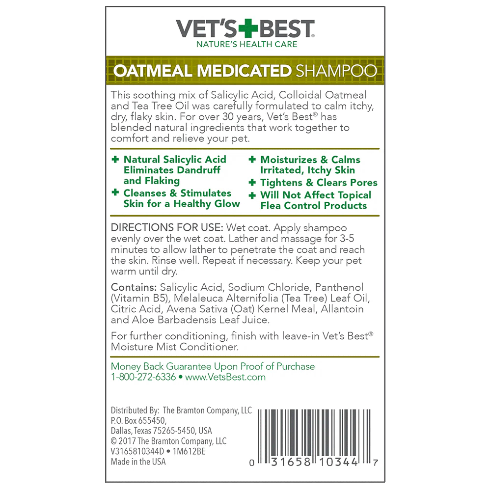 VETS BEST Oatmeal Med Shampoo 16oz