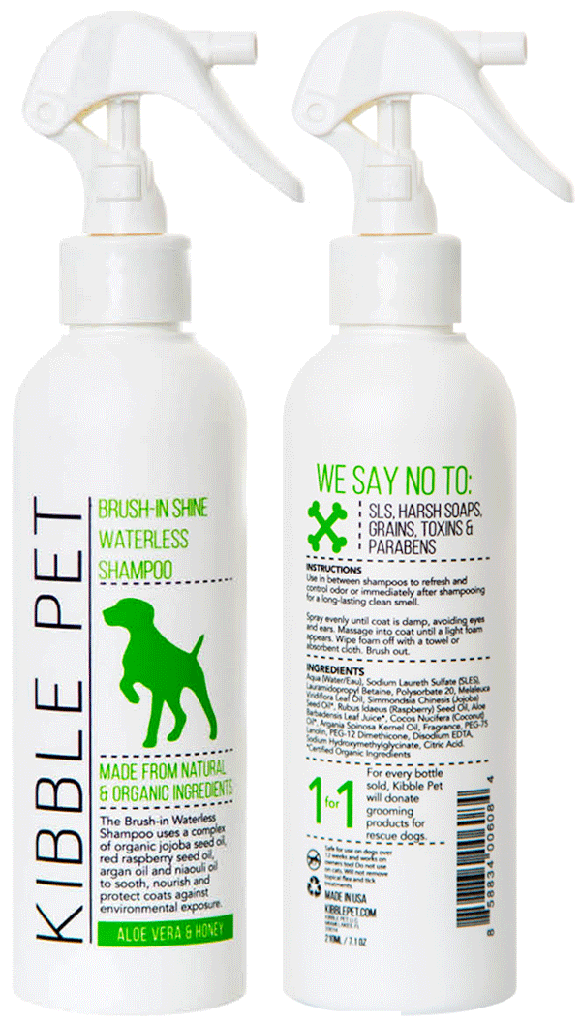 KIBBLE PET Brush-in Shine Waterless Shampoo Aloe & Honey 7.1oz