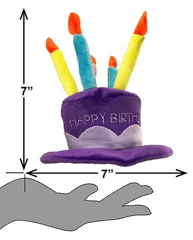 PETSPORT Happy Birthday Party Hat 7"