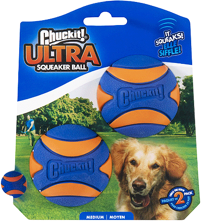 CHUCKIT Ultra Squeaker Ball M 2pk