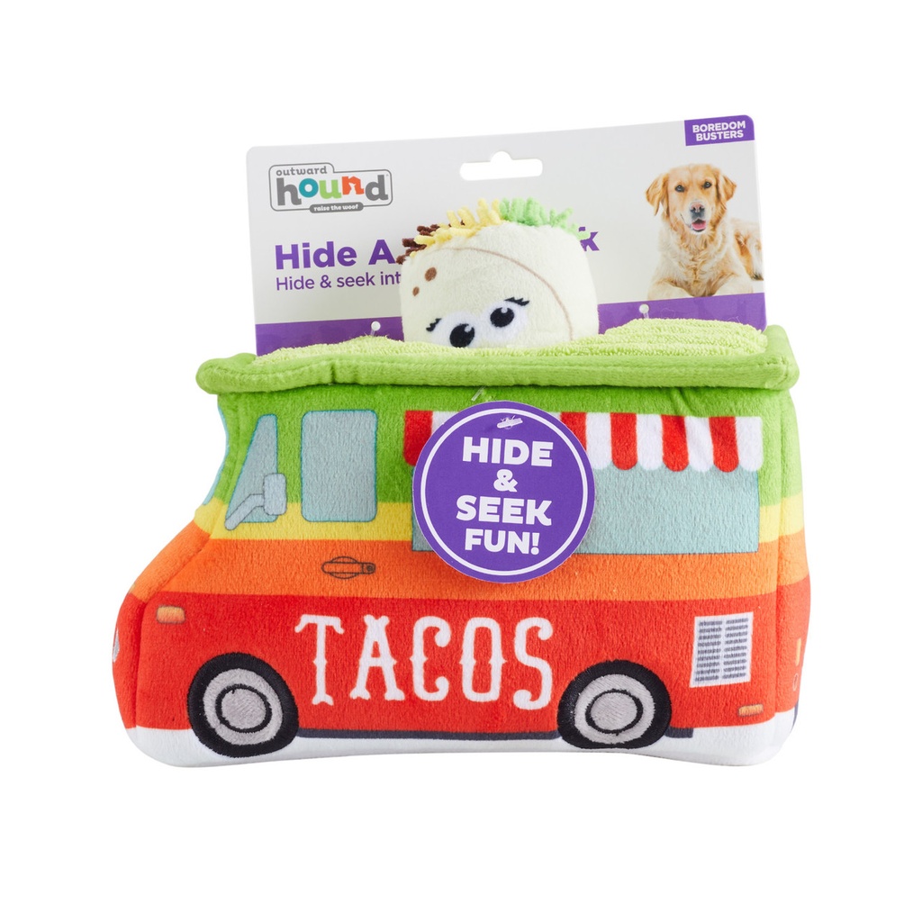 OUTWARD HOUND Hide A Taco Truck Plush Dog Toy Puzzle