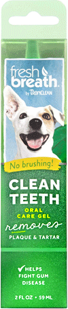 TROPICLEAN FreshBreath No Brush Clean Teeth Oral Care Gel 2oz