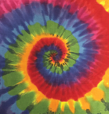 BANDANNA Tie Dye Rainbow - 12 Pack