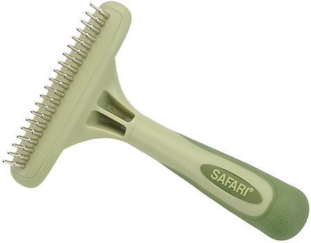 SAFARI Single Row Undercoat Rake w/ Rotating Pins