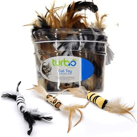 COASTAL TURBO CAT TOYS Feather Toys 51ct