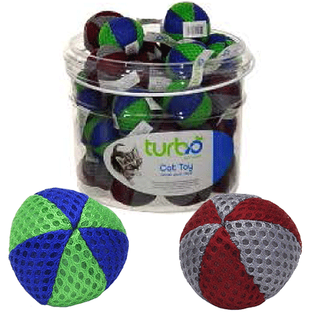 *COASTAL TURBO CAT TOY BIN Beach Balls 36ct