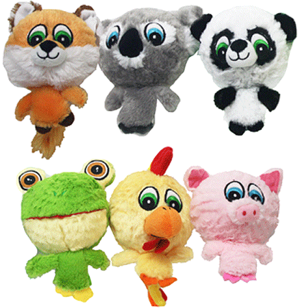 MULTIPET Knobby Noggins Plush Toy 4"