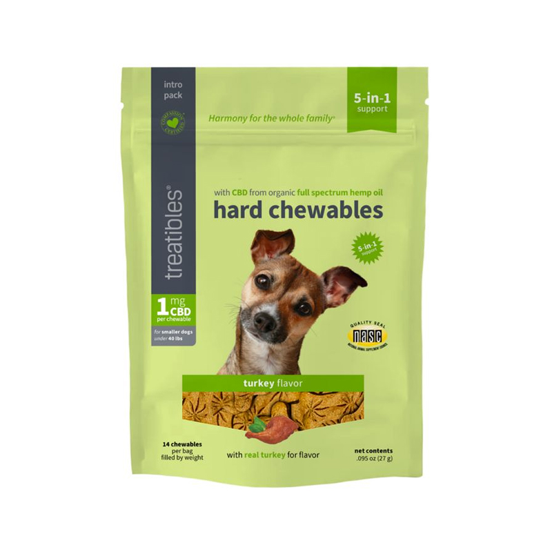 *TREATIBLES Grain Free Turkey Chews 1mg Small 14ct