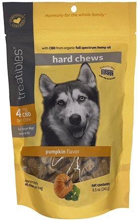 TREATIBLES Grain Free Pumpkin Chews 4mg Large 7ct