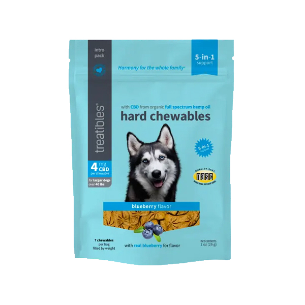 *TREATIBLES Grain Free Blueberry Chews 4mg Large 7ct