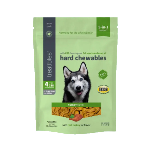 TREATIBLES Grain Free Turkey Chews 4mg Large 7ct