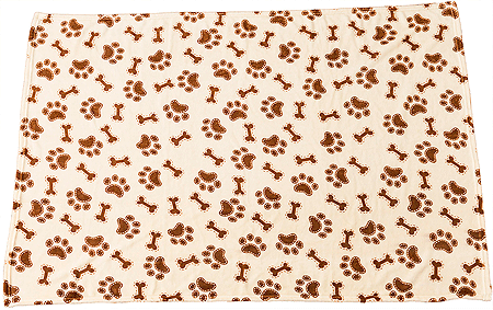 ETHICAL/SPOT Snuggler Blanket Bones/Pawprints Cream 30x40