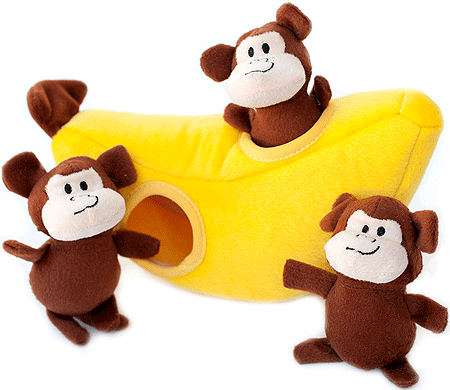 ZIPPYPAWS Zippy Burrow Monkey 'n Banana