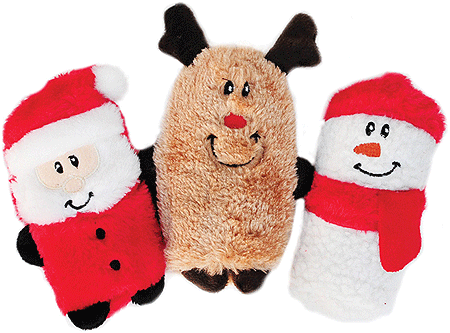 ZIPPY PAWS Holiday Squeakie Buddies 3pk