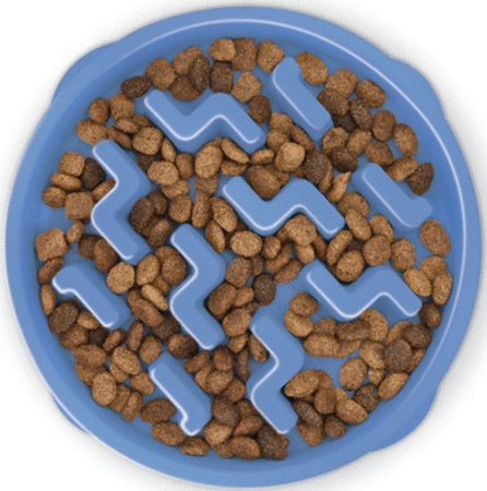 OUTWARD HOUND Fun Feeder Slo-Bowl Blue L