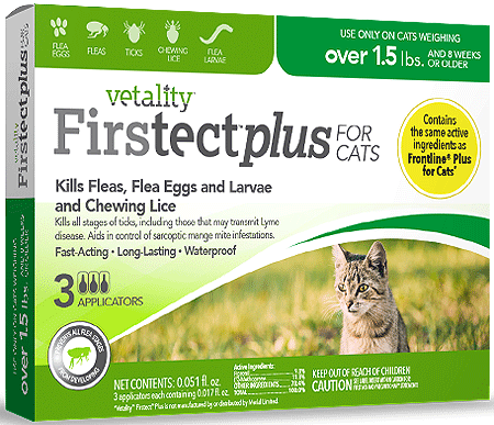 *VETALITY Firstect Plus Cats 1.5#+ 3pk