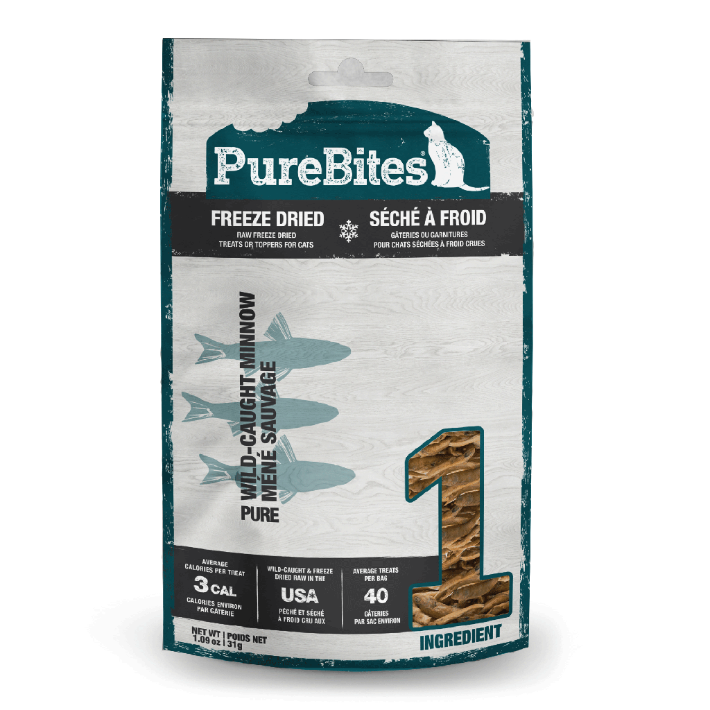 PURE BITES Cat Treats Freeze Dried Minnow 1.09oz