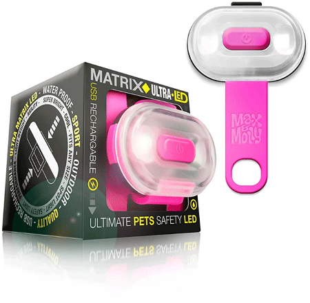 MAX&MOLLY Ultra Bright LED Pet Light (Cube Pkg) Pink