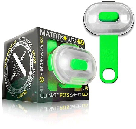 MAX&MOLLY Ultra Bright LED Pet Light (Cube Pkg) Green