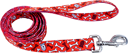 PET ATTIRE Styles Dog Leash 3/8 x 6ft Red Bone