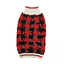 *FASHION PET Plaid Sweater M Red/Black